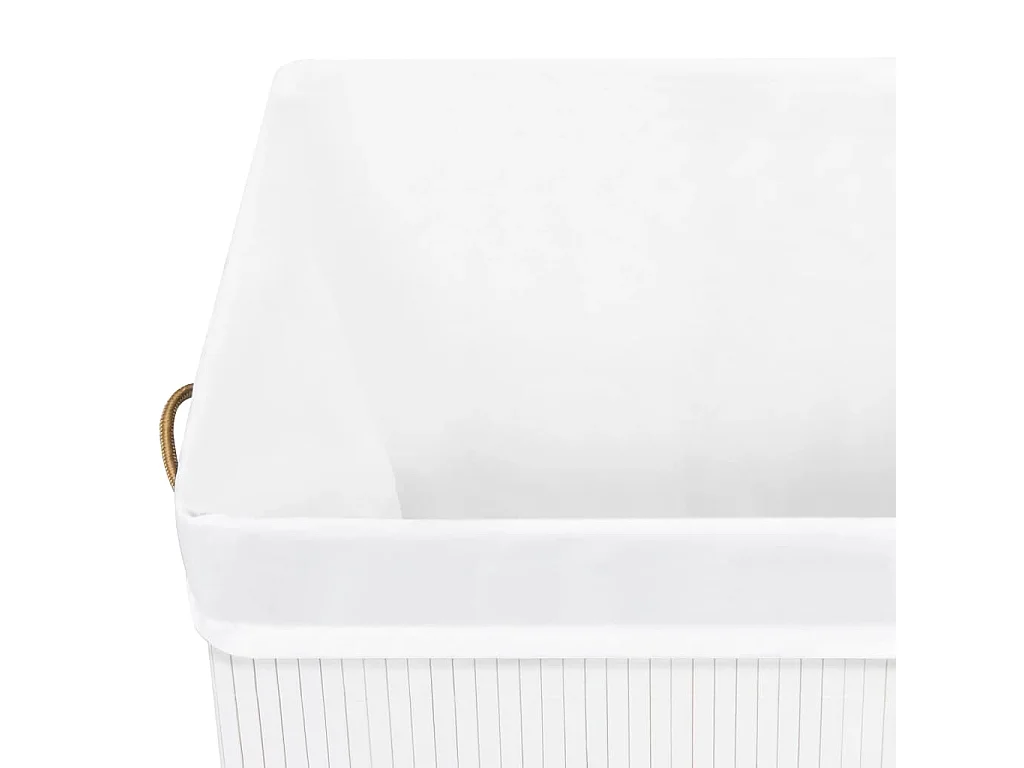 Panier à linge Bambou Blanc 83 L