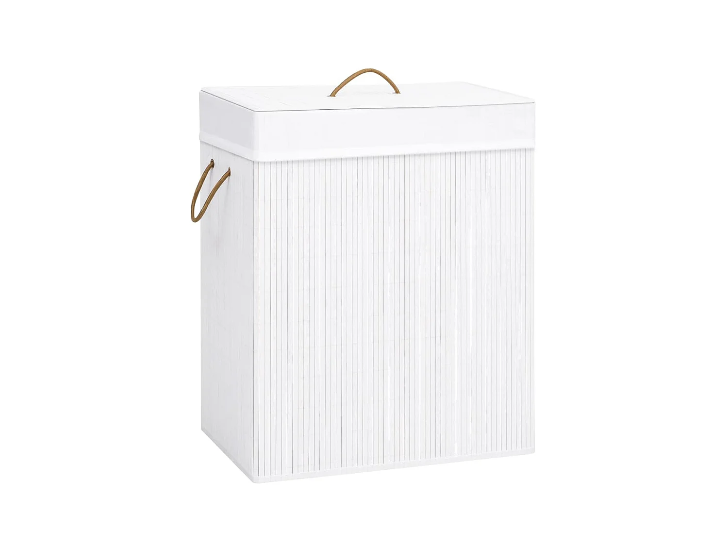 Panier à linge Bambou Blanc 83 L