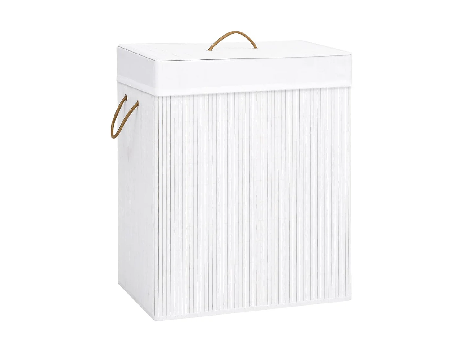Panier à linge Bambou Blanc 83 L