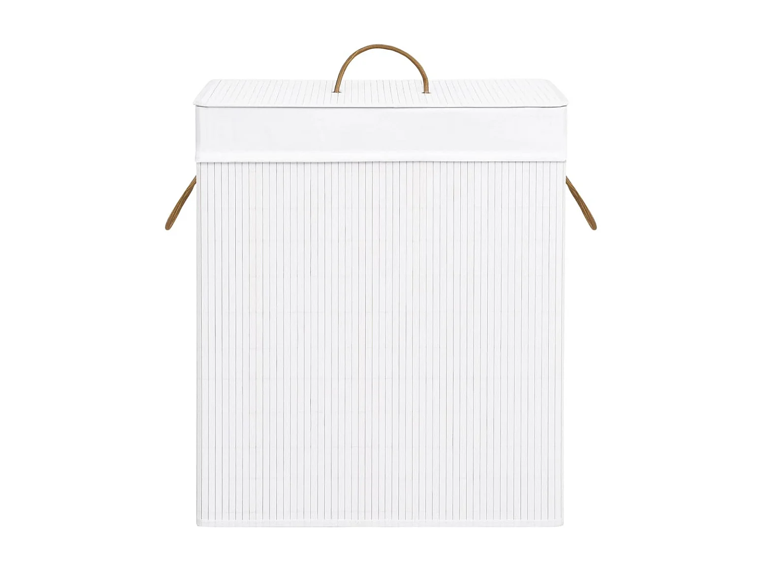 Panier à linge Bambou Blanc 83 L