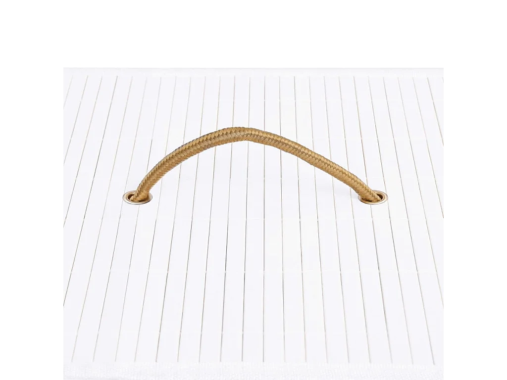 Panier à linge Bambou Blanc 83 L