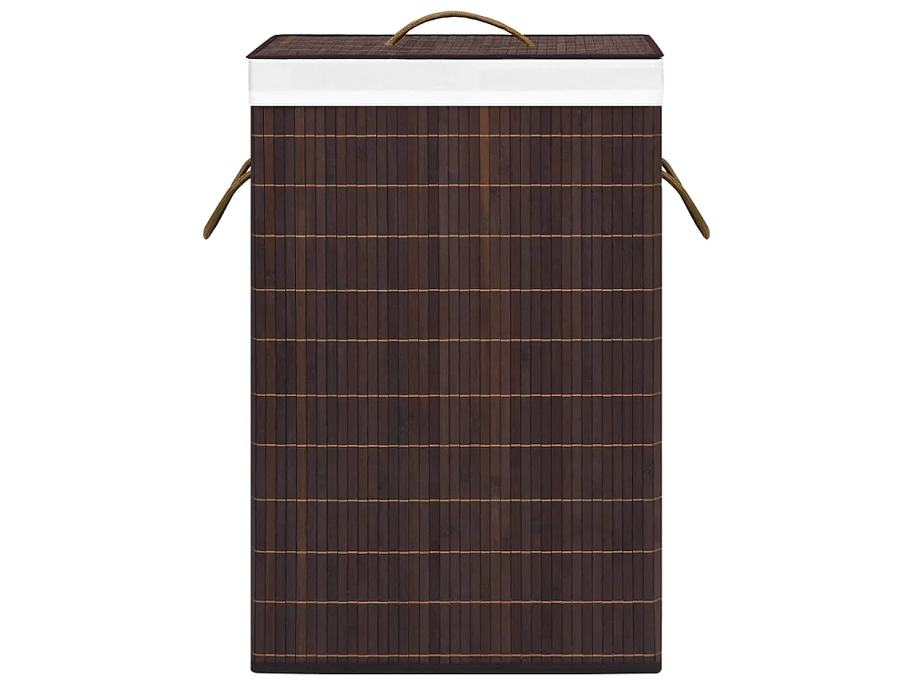 Panier à linge Bambou Marron 72 L