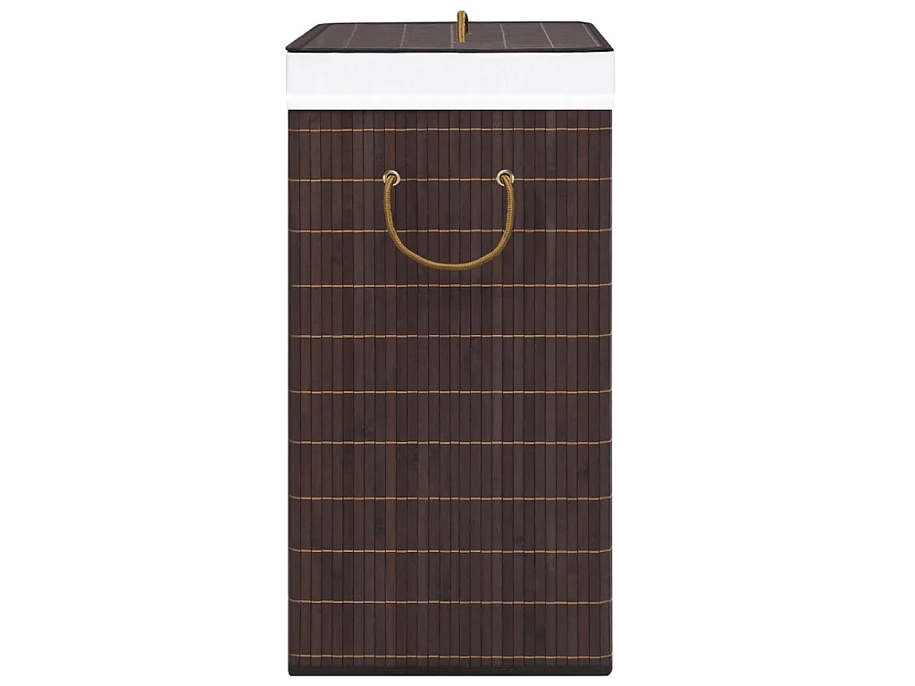 Panier à linge Bambou Marron 72 L