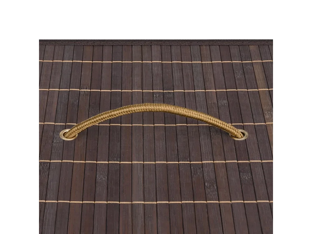 Panier à linge Bambou Marron 72 L