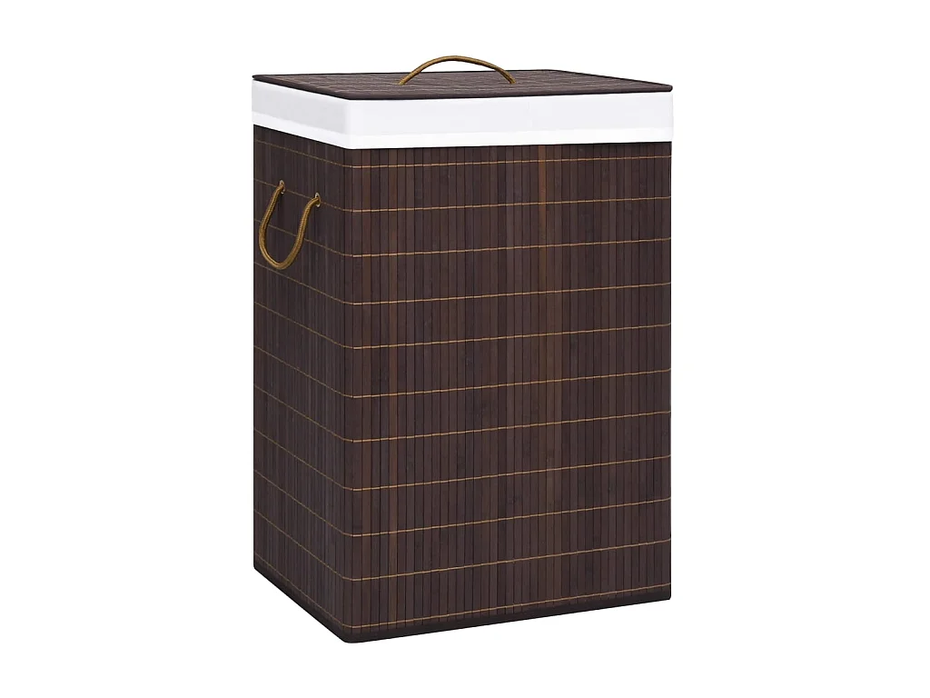 Panier à linge Bambou Marron 72 L