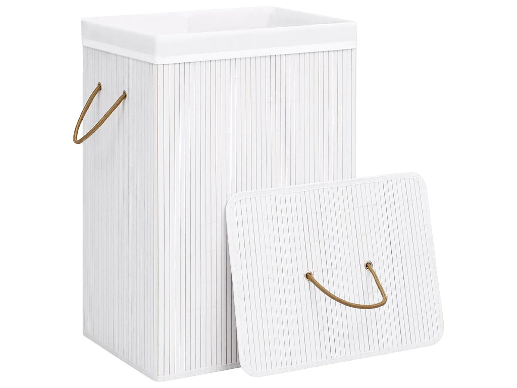 Panier à linge Bambou Blanc