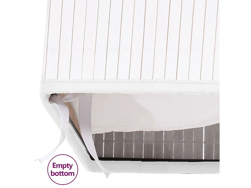 Panier à linge Bambou Blanc