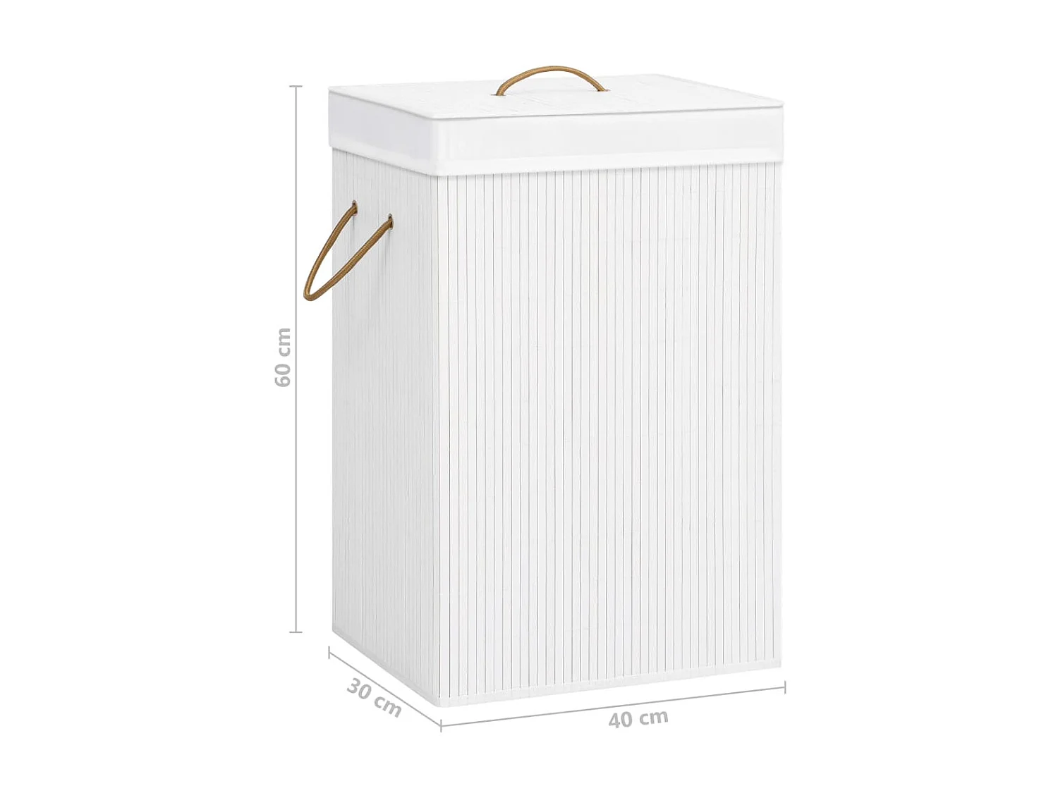 Panier à linge Bambou Blanc