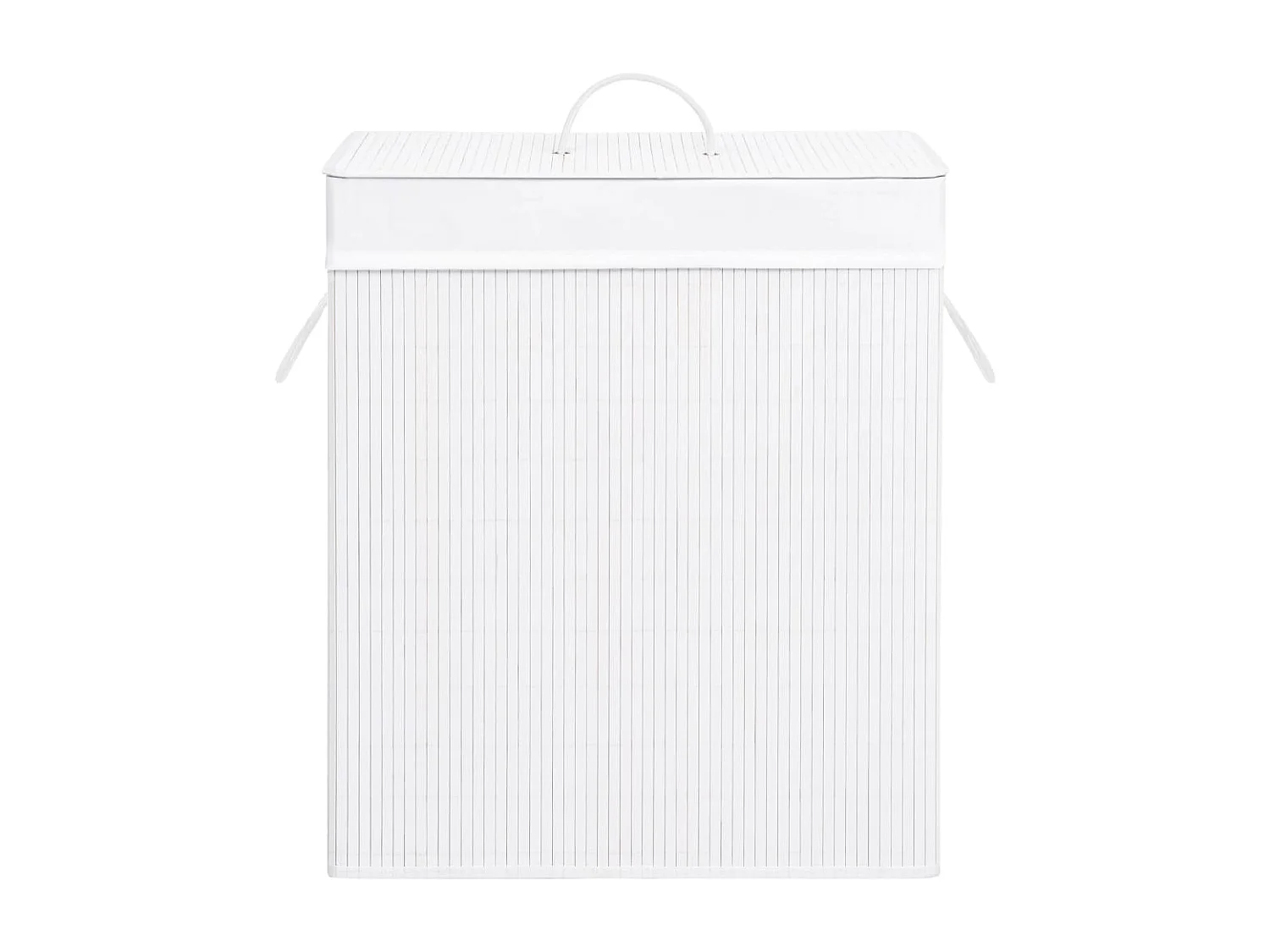 Panier à linge Bambou Blanc 100 L