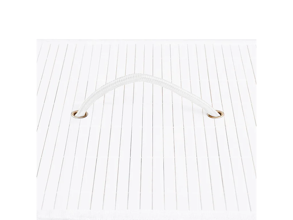Panier à linge Bambou Blanc 100 L