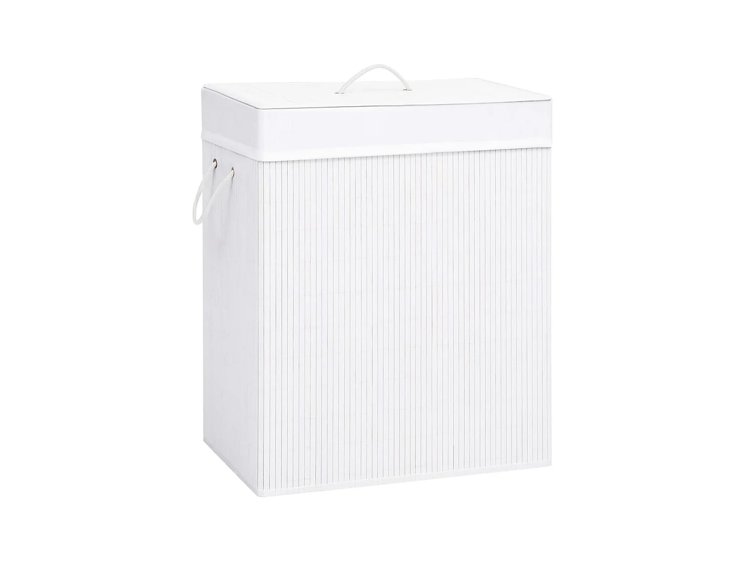 Panier à linge Bambou Blanc 100 L