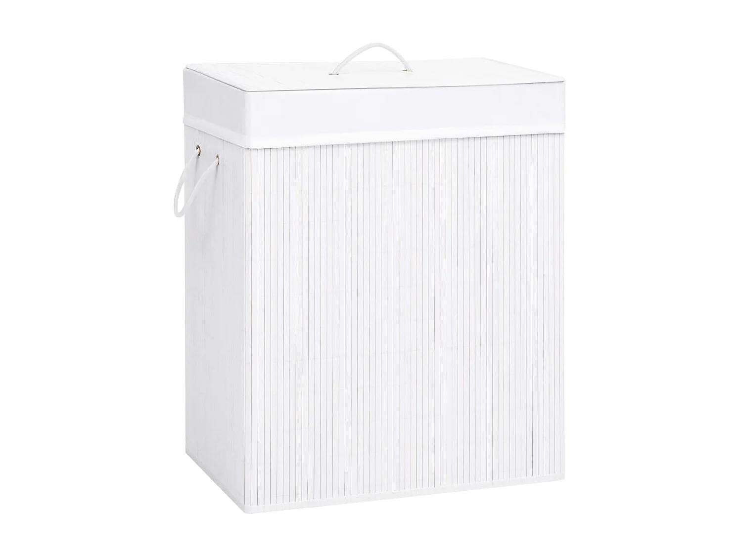 Panier à linge Bambou Blanc 100 L