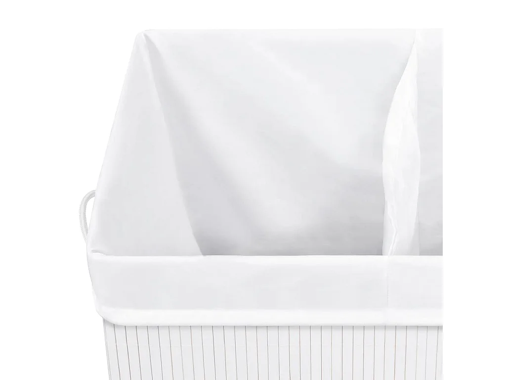 Panier à linge Bambou Blanc 100 L