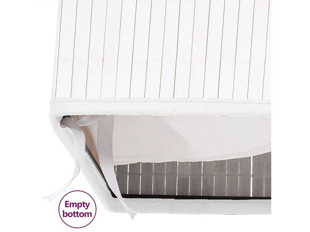 Panier à linge Bambou Blanc 100 L