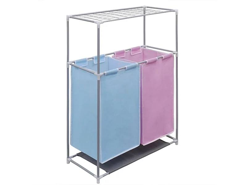 Ensemble de 2 paniers à linge avec étendoir