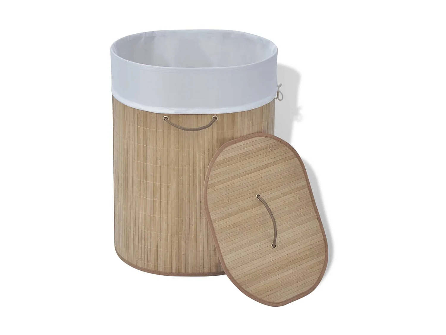 Panier à linge ovale Bambou naturel