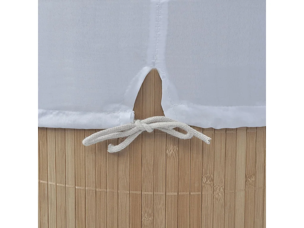 Panier à linge ovale Bambou naturel