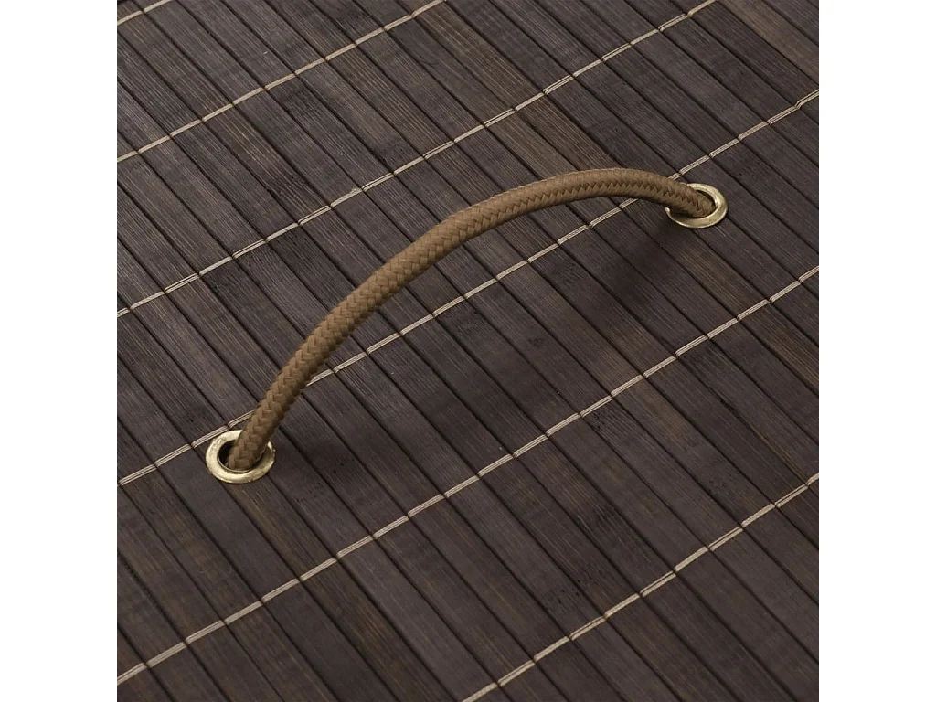 Panier à linge ovale Bambou Marron foncé