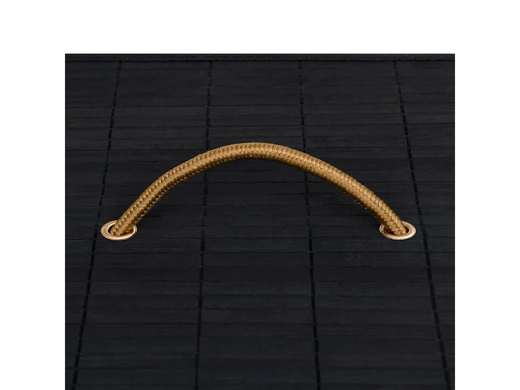 Panier à linge Bambou Noir 72 L