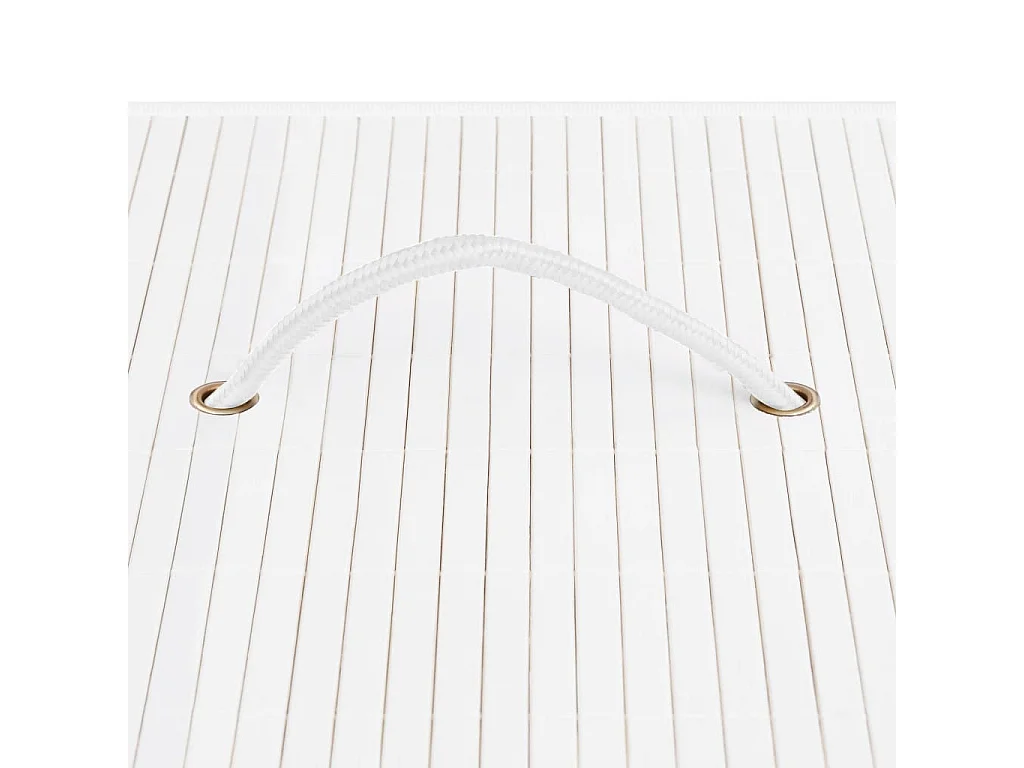 Panier à linge Bambou Blanc 72 L