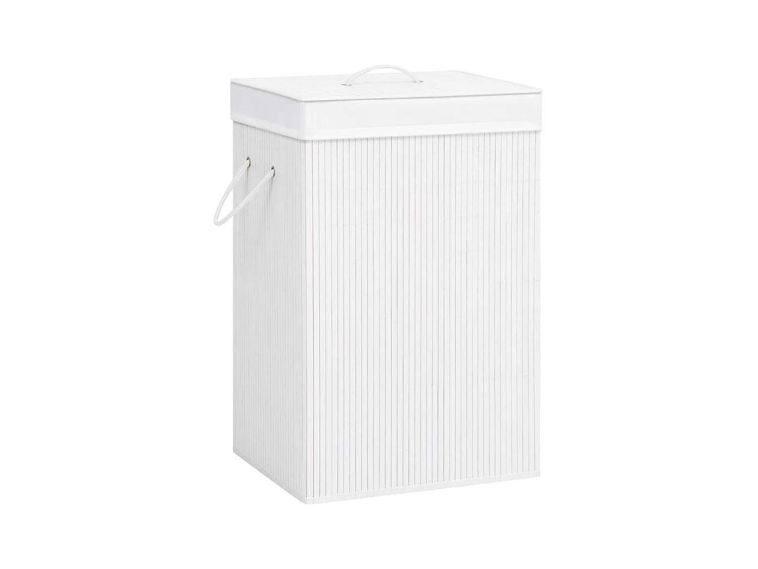 Panier à linge Bambou Blanc 72 L