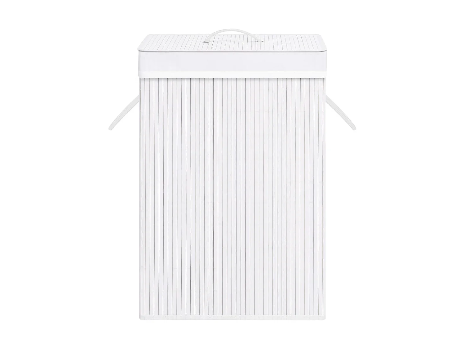 Panier à linge Bambou Blanc 72 L