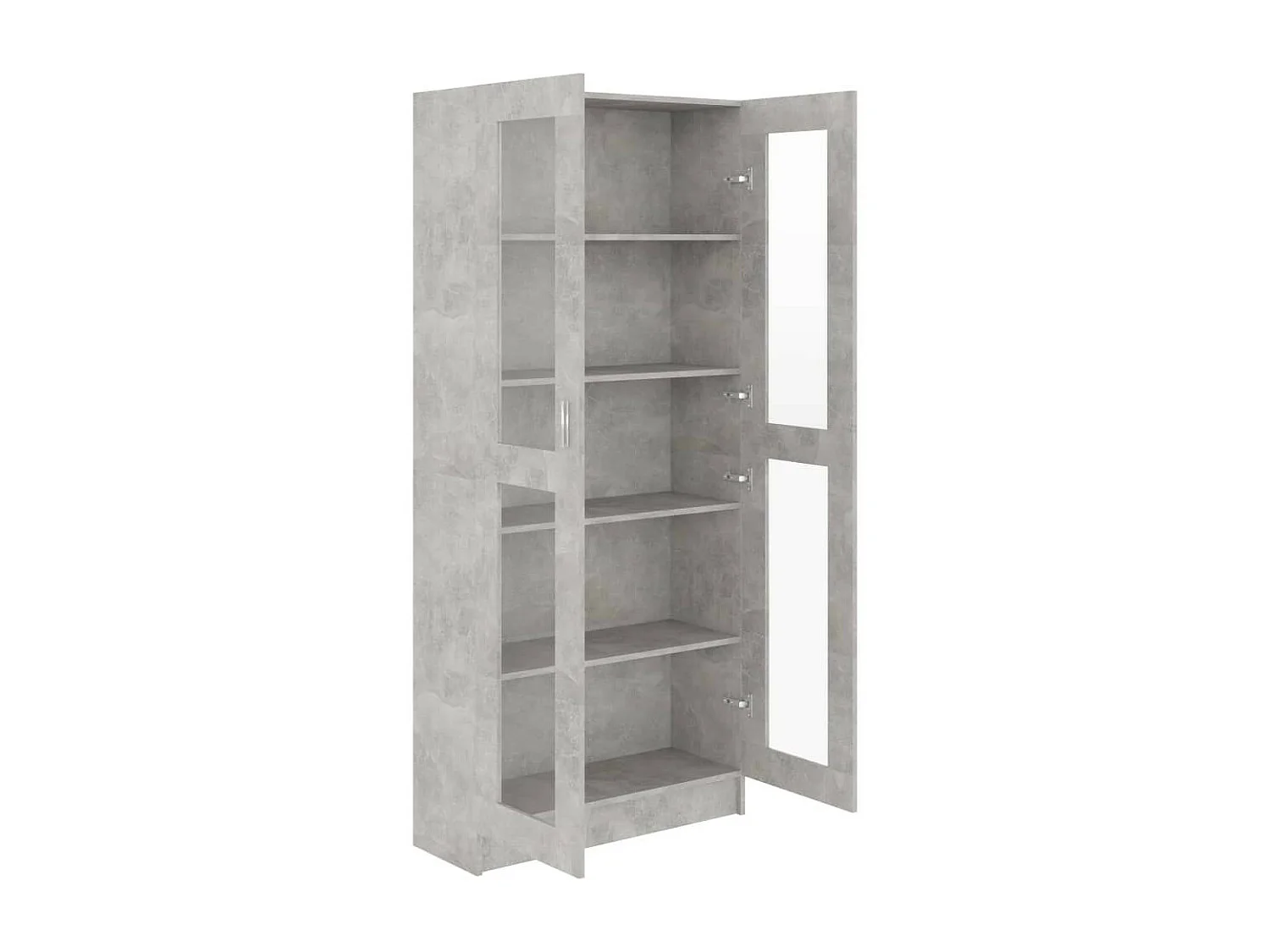 Armoire à vitrine Gris béton 82,5x30,5x185,5
