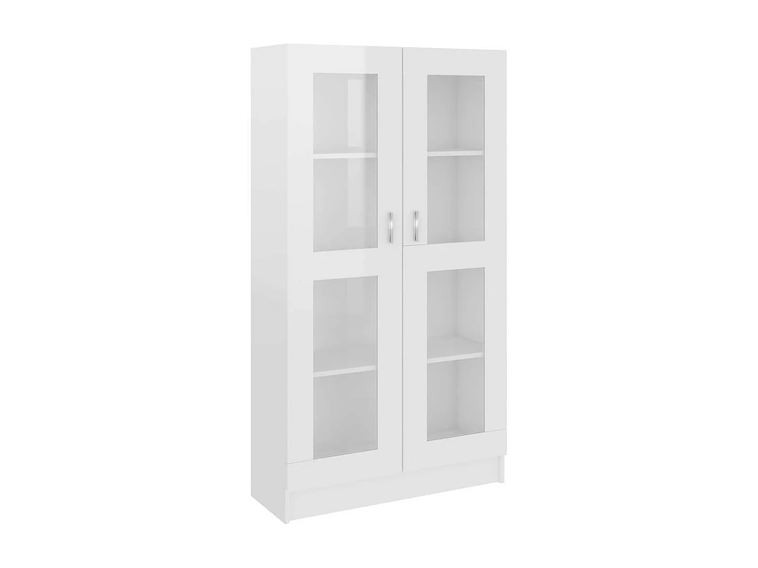 Armoire à vitrine Blanc brillant 82,5x30,5x150
