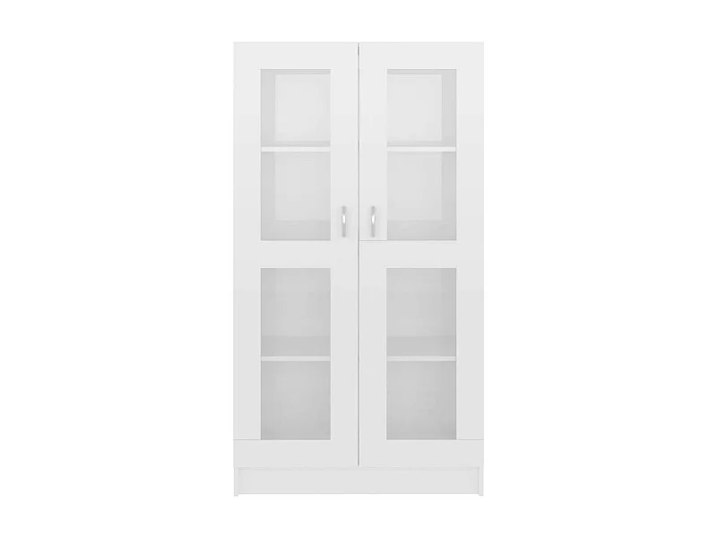 Armoire à vitrine Blanc brillant 82,5x30,5x150