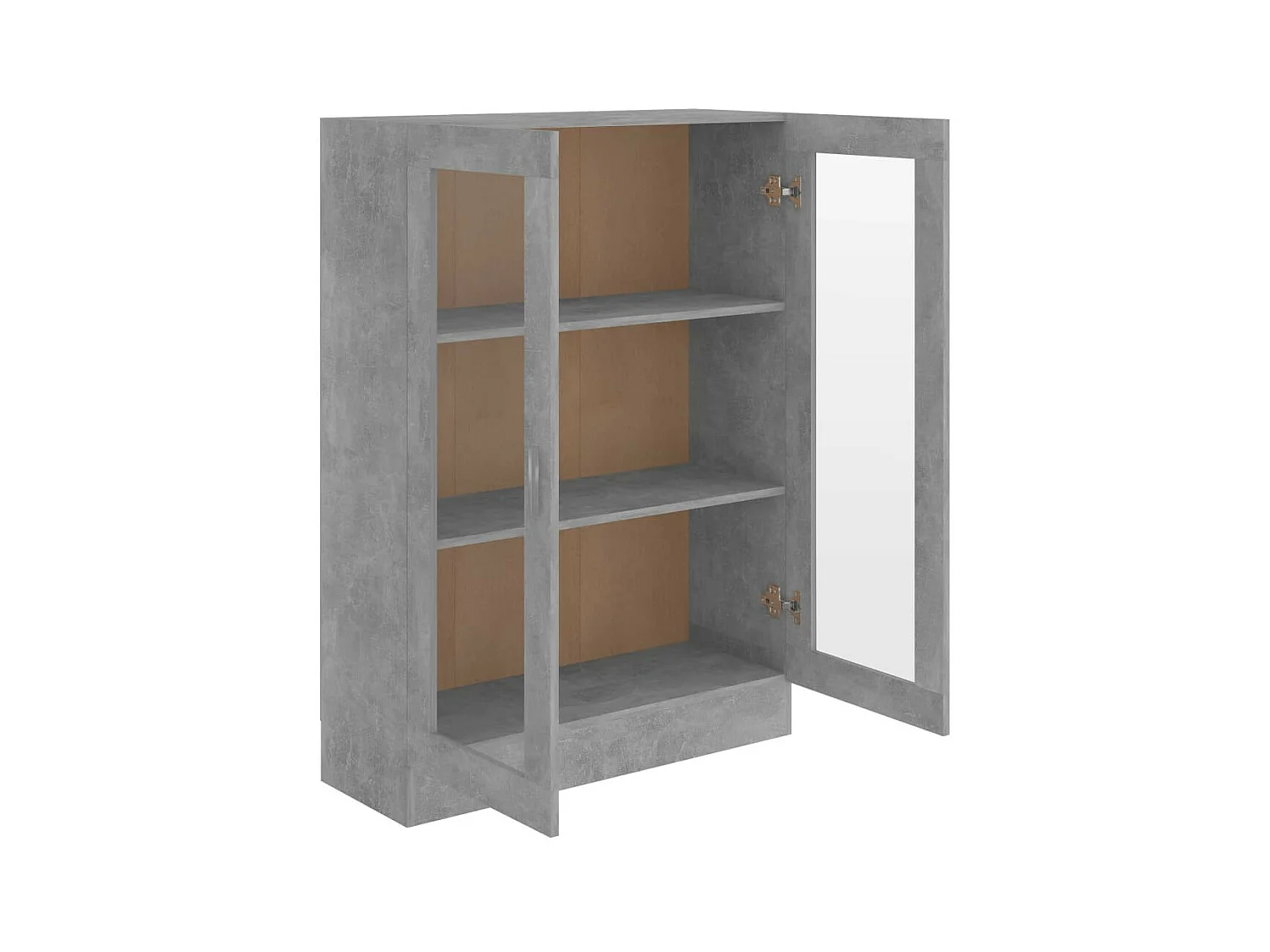 Armoire à vitrine Gris béton 82,5x30,5x115