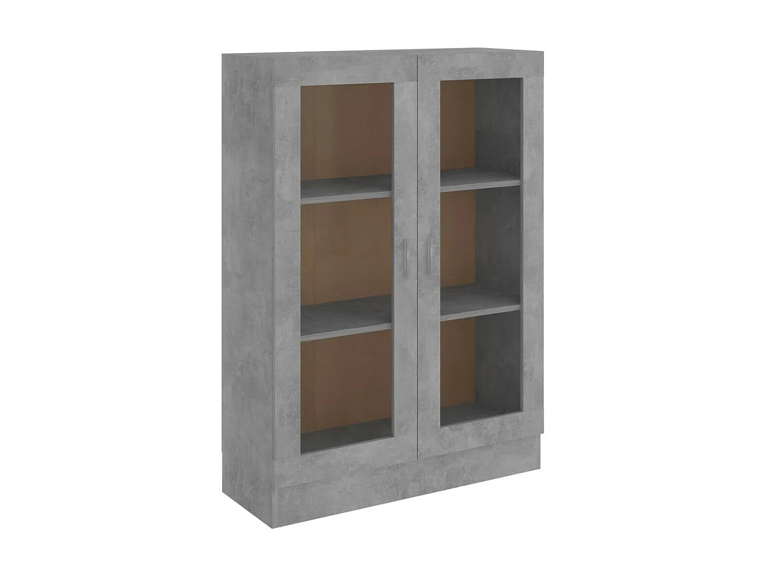 Armoire à vitrine Gris béton 82,5x30,5x115
