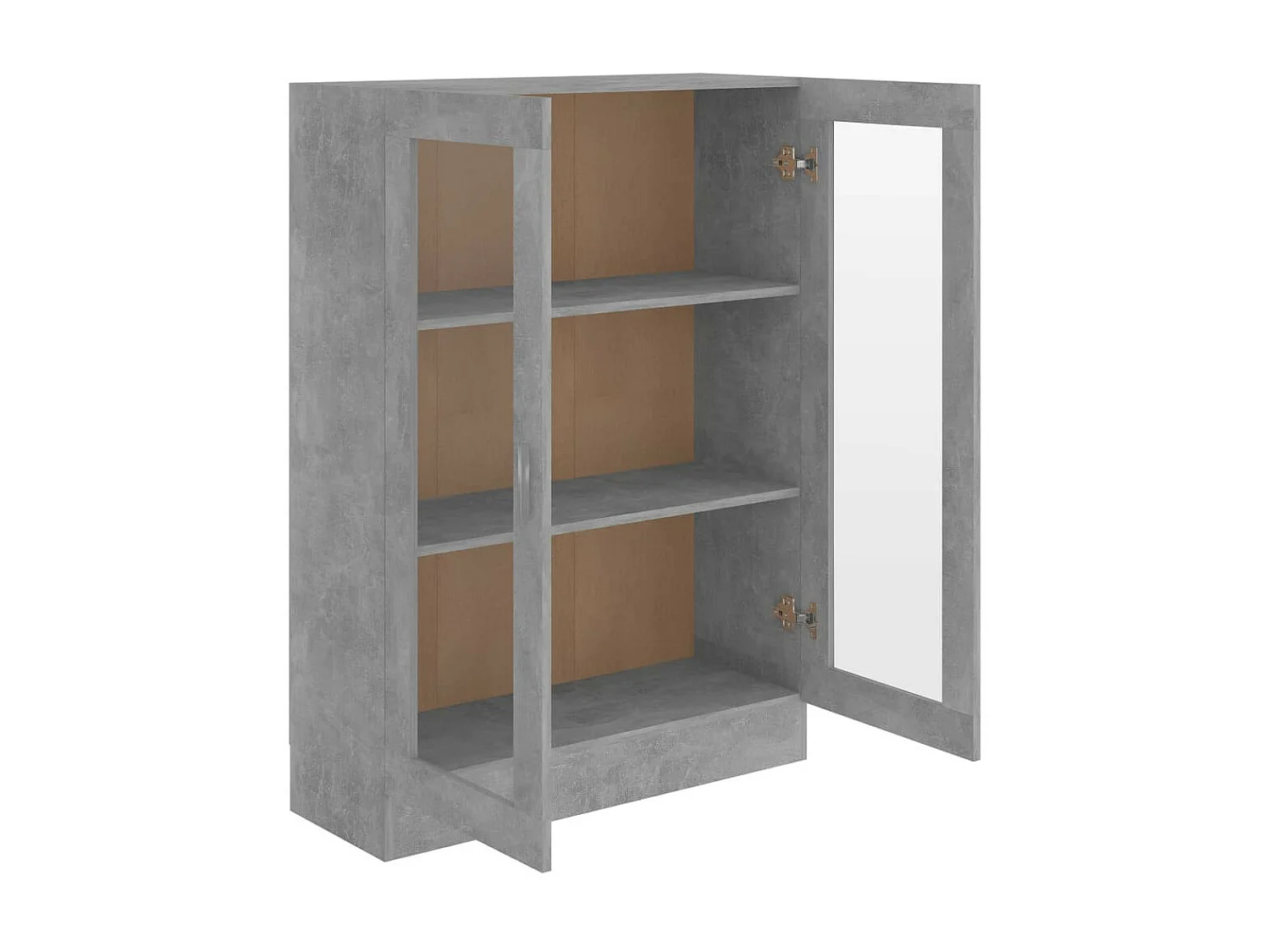 Armoire à vitrine Gris béton 82,5x30,5x115