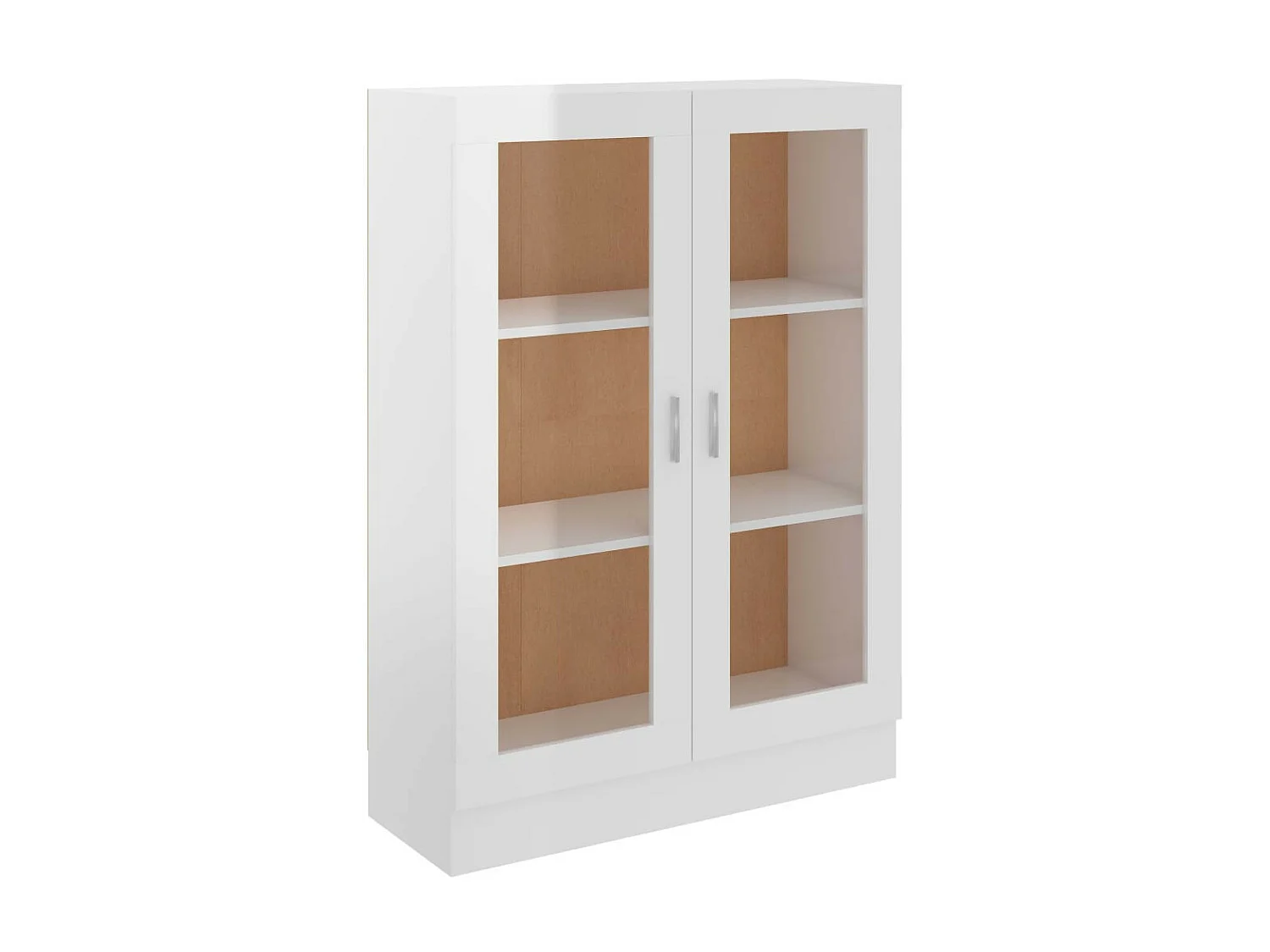 Armoire à vitrine Blanc brillant 82,5x30,5x115