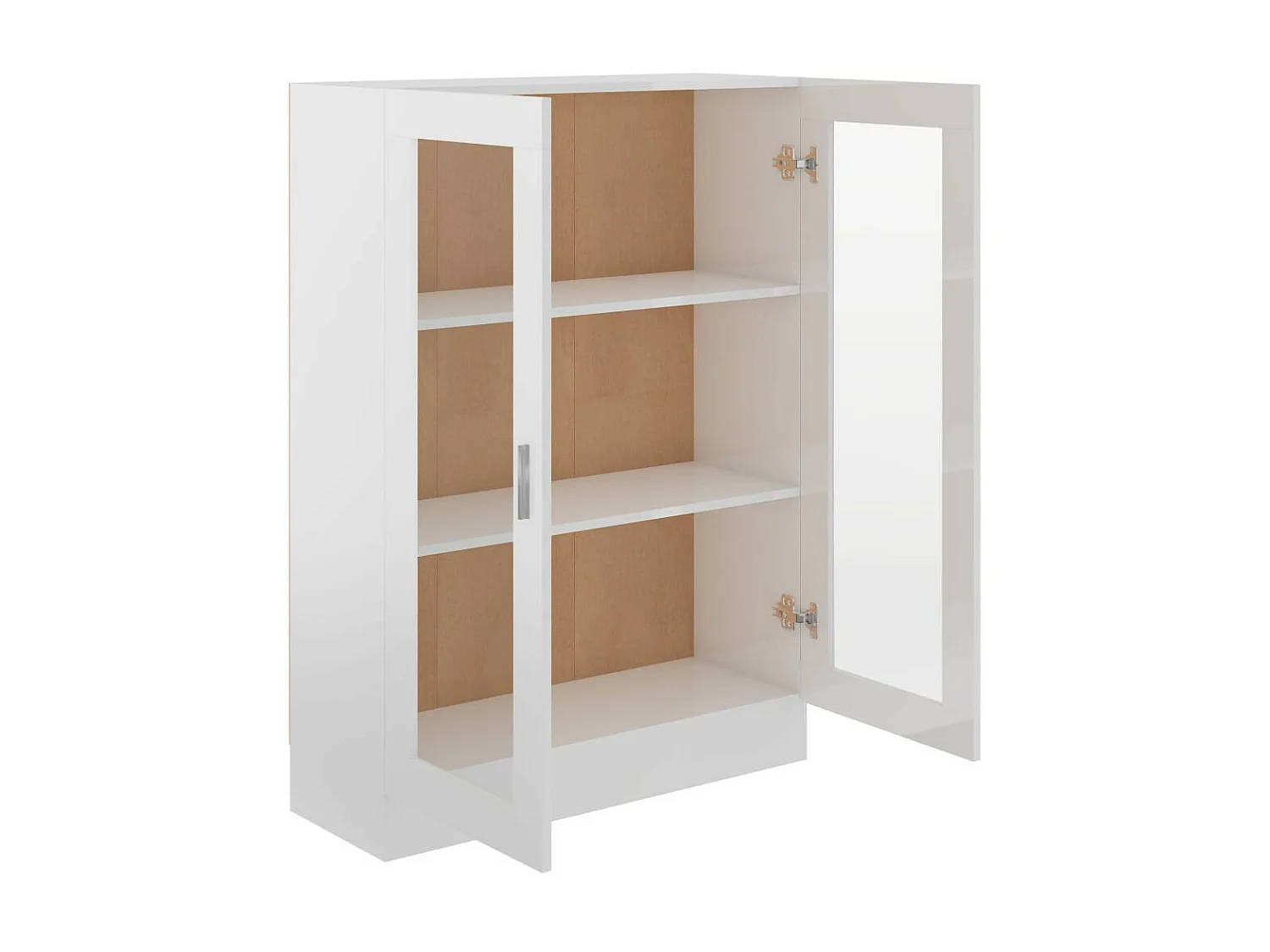 Armoire à vitrine Blanc brillant 82,5x30,5x115