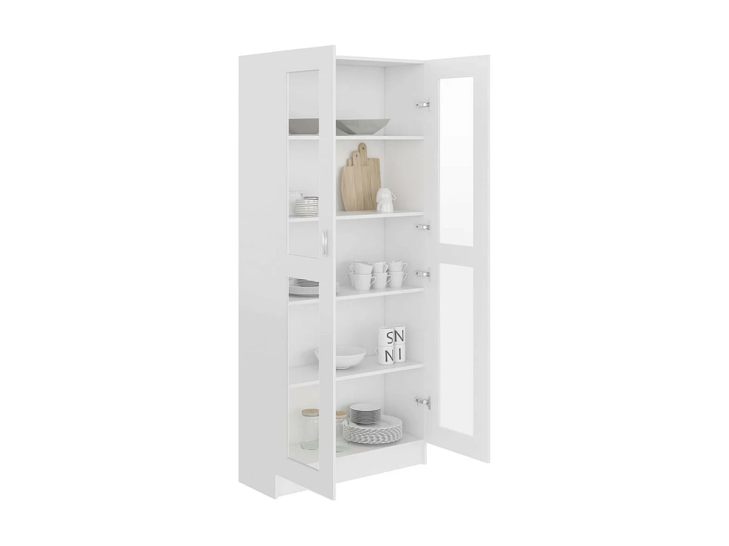 Armoire à vitrine Blanc 82,5x30,5x185,5