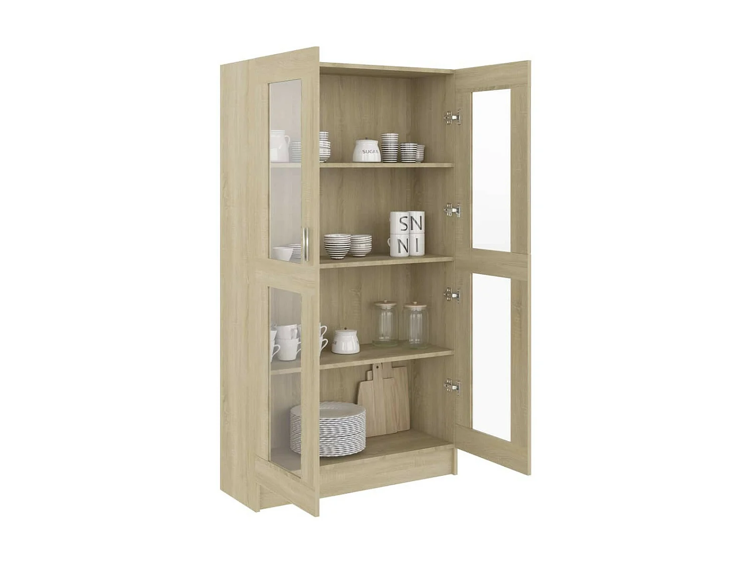 Armoire à vitrine Chêne sonoma 82,5x30,5x150