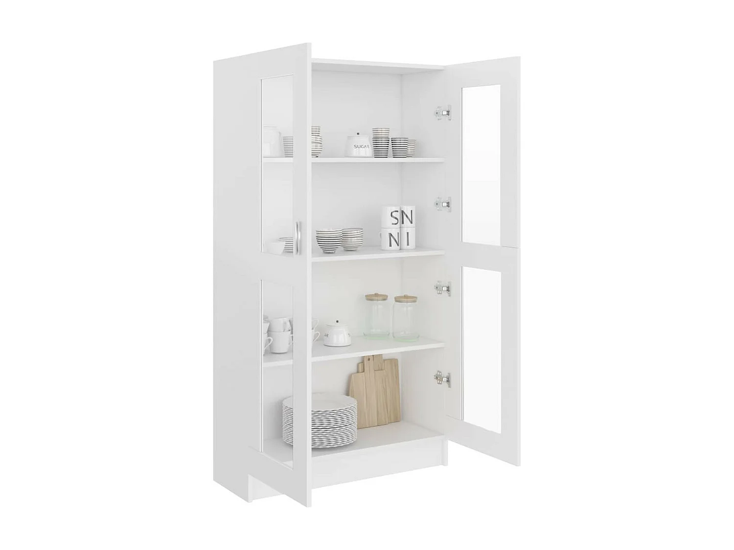 Armoire à vitrine Blanc 82,5x30,5x150