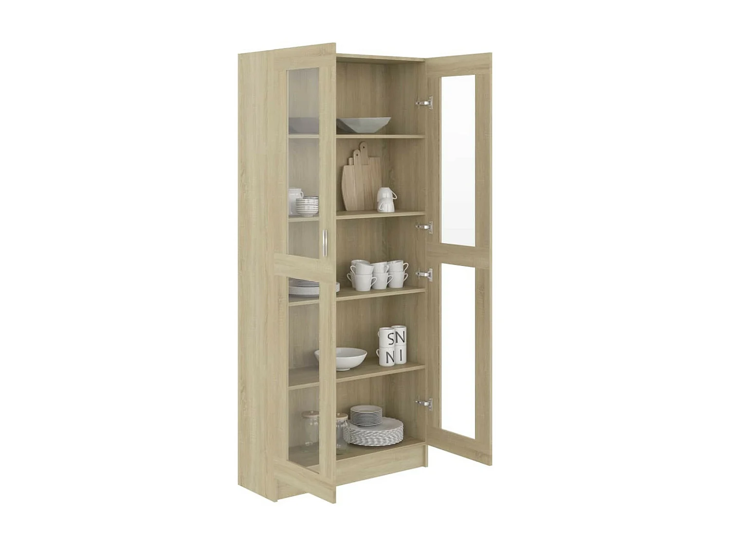 Armoire à vitrine Chêne sonoma 82,5x30,5x185,5