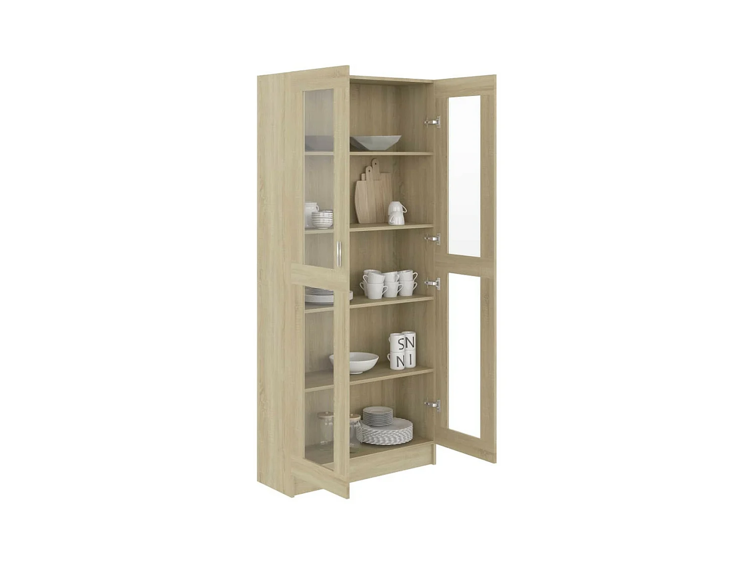 Armoire à vitrine Chêne sonoma 82,5x30,5x185,5