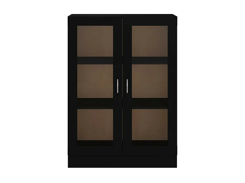 Armoire à vitrine Noir 82,5x30,5x115