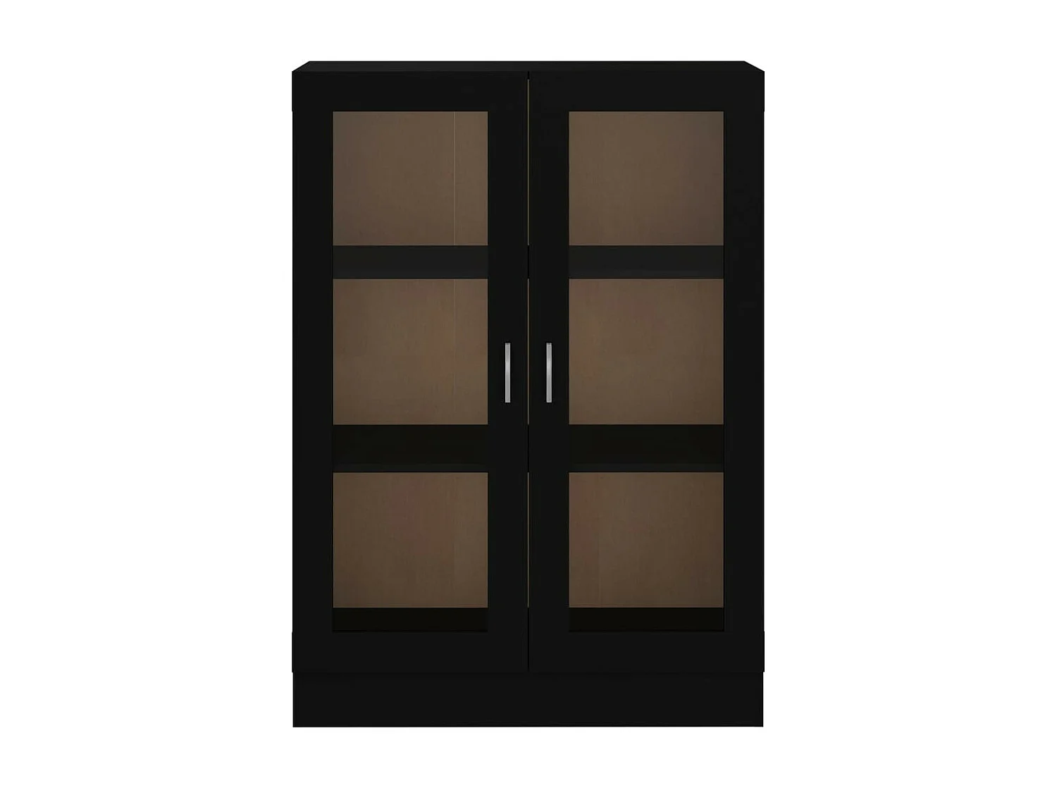 Armoire à vitrine Noir 82,5x30,5x115