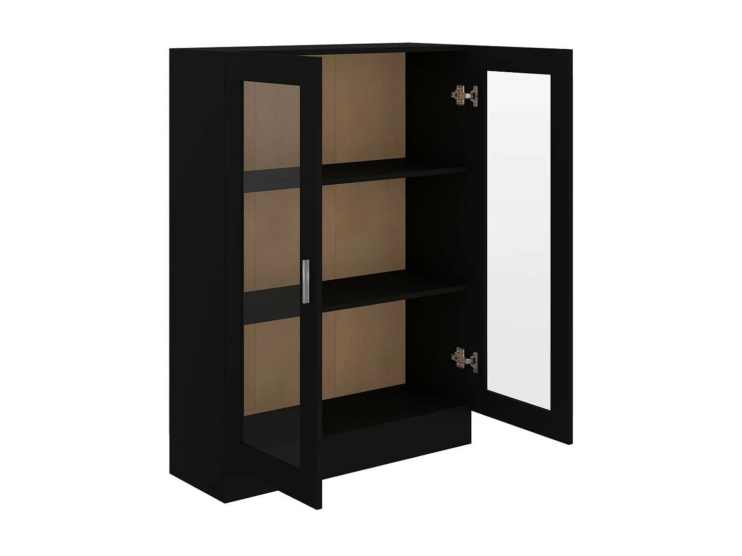 Armoire à vitrine Noir 82,5x30,5x115