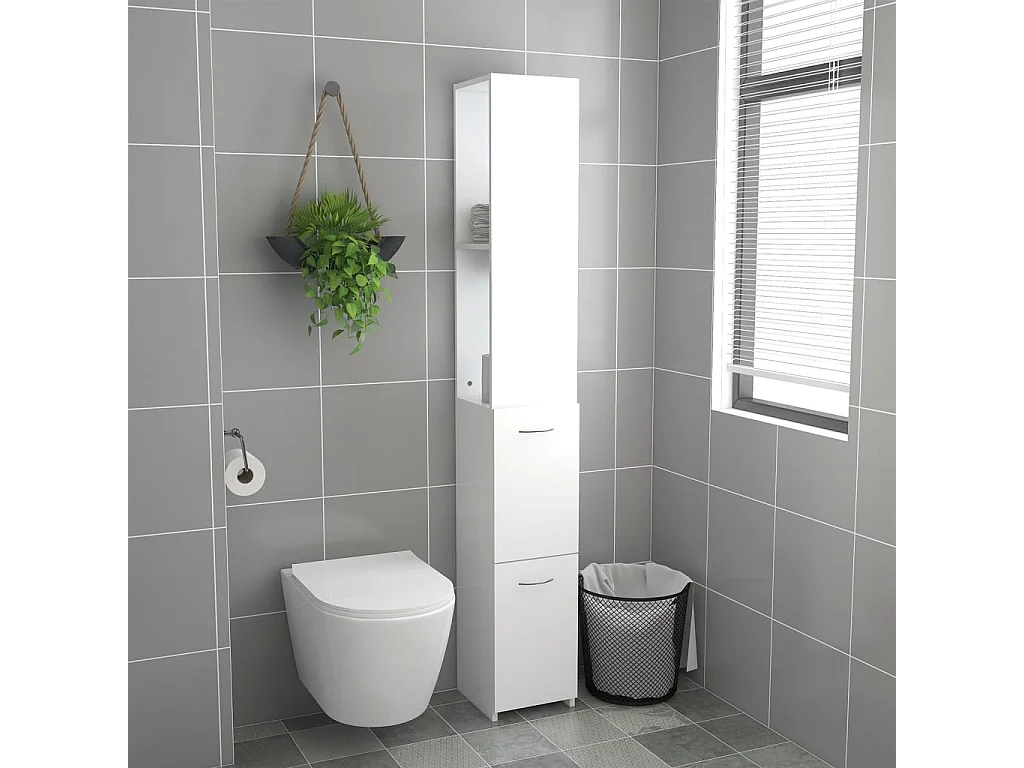 Armoire de salle de bain Blanc 25x25x170