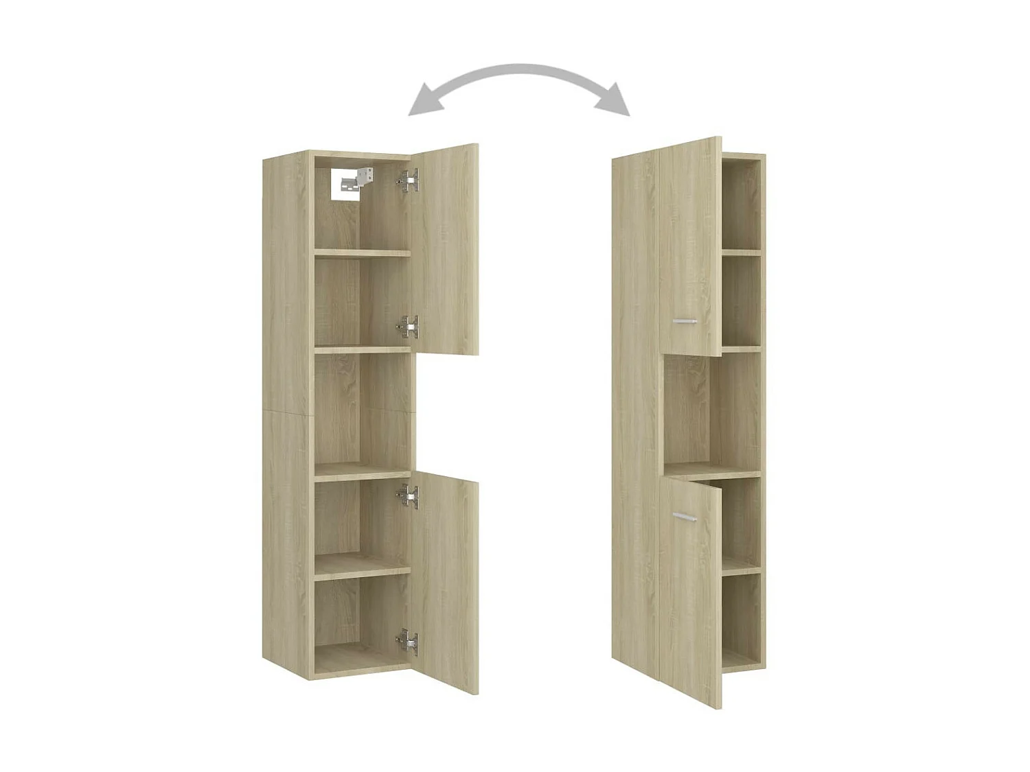 Armoire de salle de bain Chêne sonoma 30x30x130