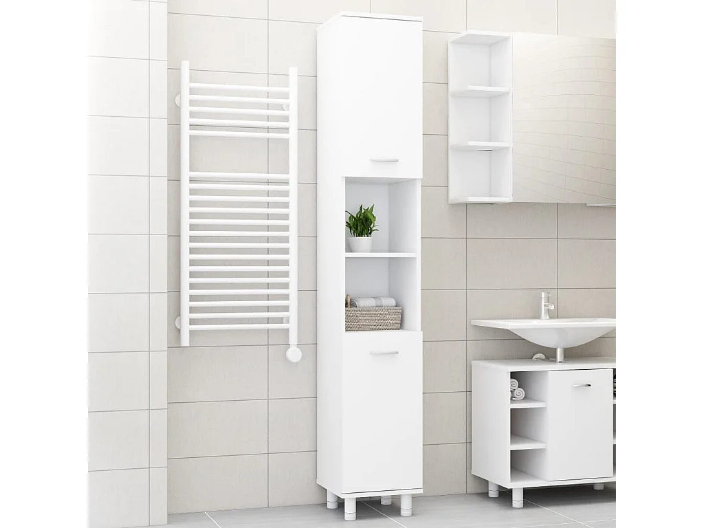 Armoire de salle de bain Blanc 30x30x179