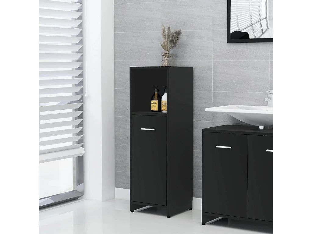 Armoire de salle de bain Noir 30x30x95