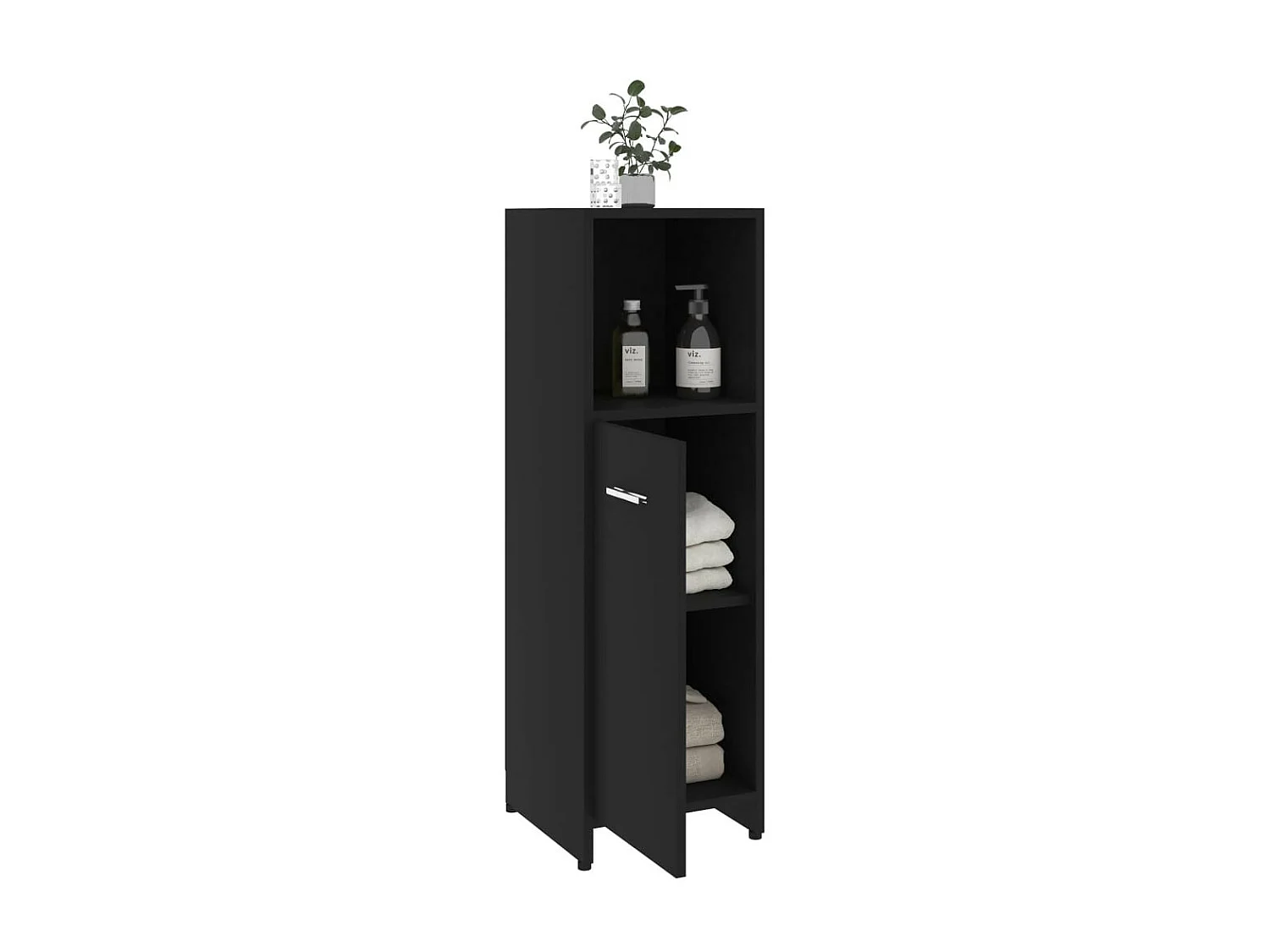 Armoire de salle de bain Noir 30x30x95