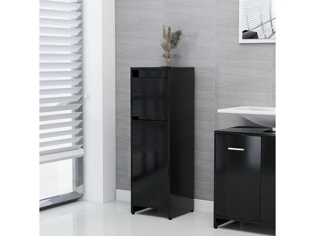 Armoire de salle de bain Noir 30x30x95 2