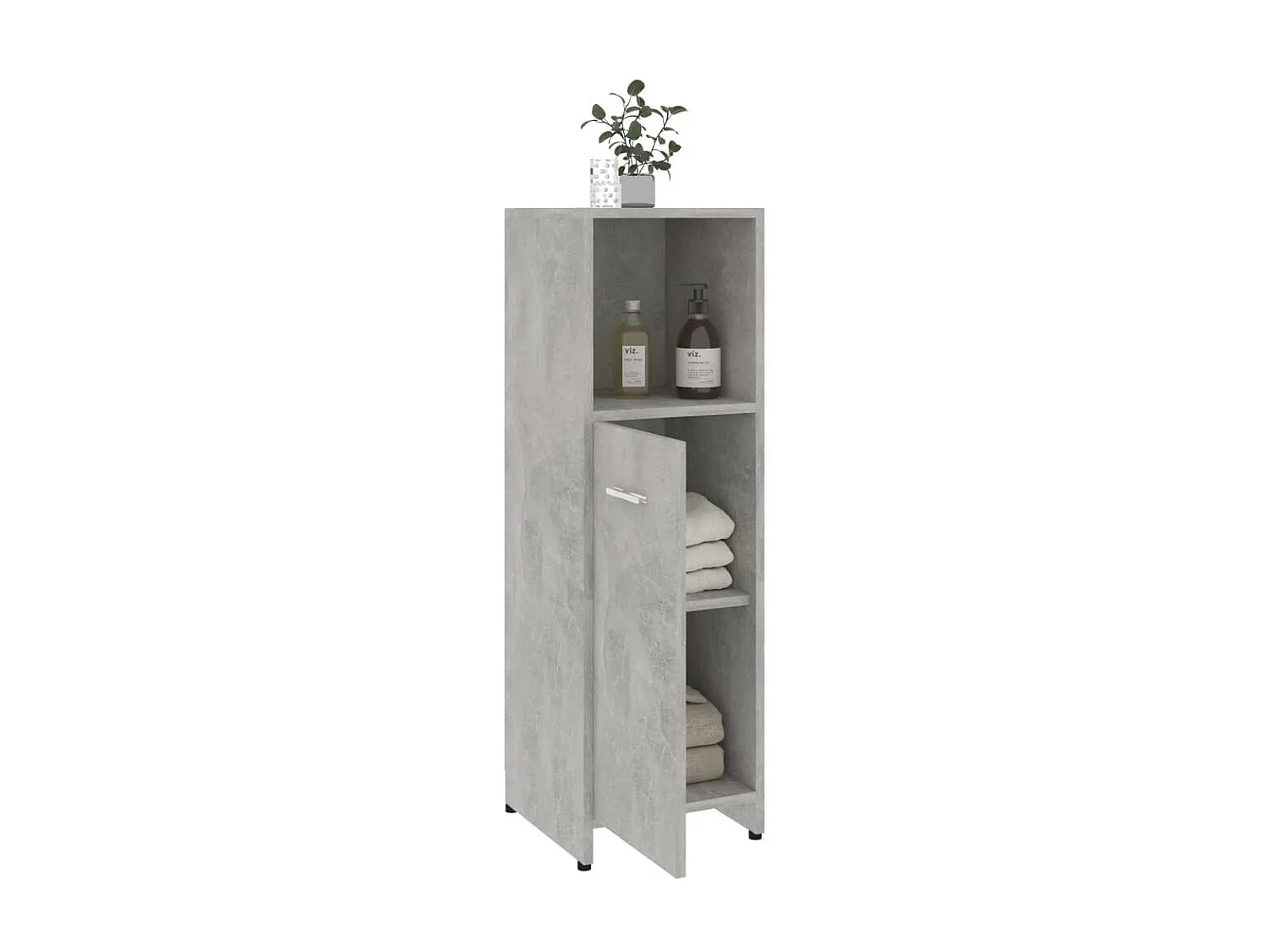 Armoire de salle de bain Gris béton 30x30x95 3