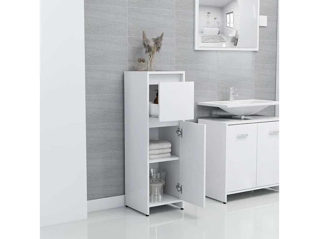 Armoire de salle de bain Blanc 30x30x95